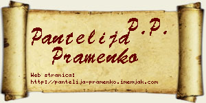 Pantelija Pramenko vizit kartica